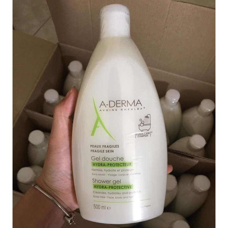 Sữa tắm Aderma hỗ trợ giảm mụn lưng ,thu nhỏ lỗ chân lông trên cơ thể 500ml