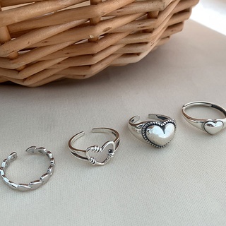 Set 3 Nhẫn Bạc Thời Trang Nữ Retro