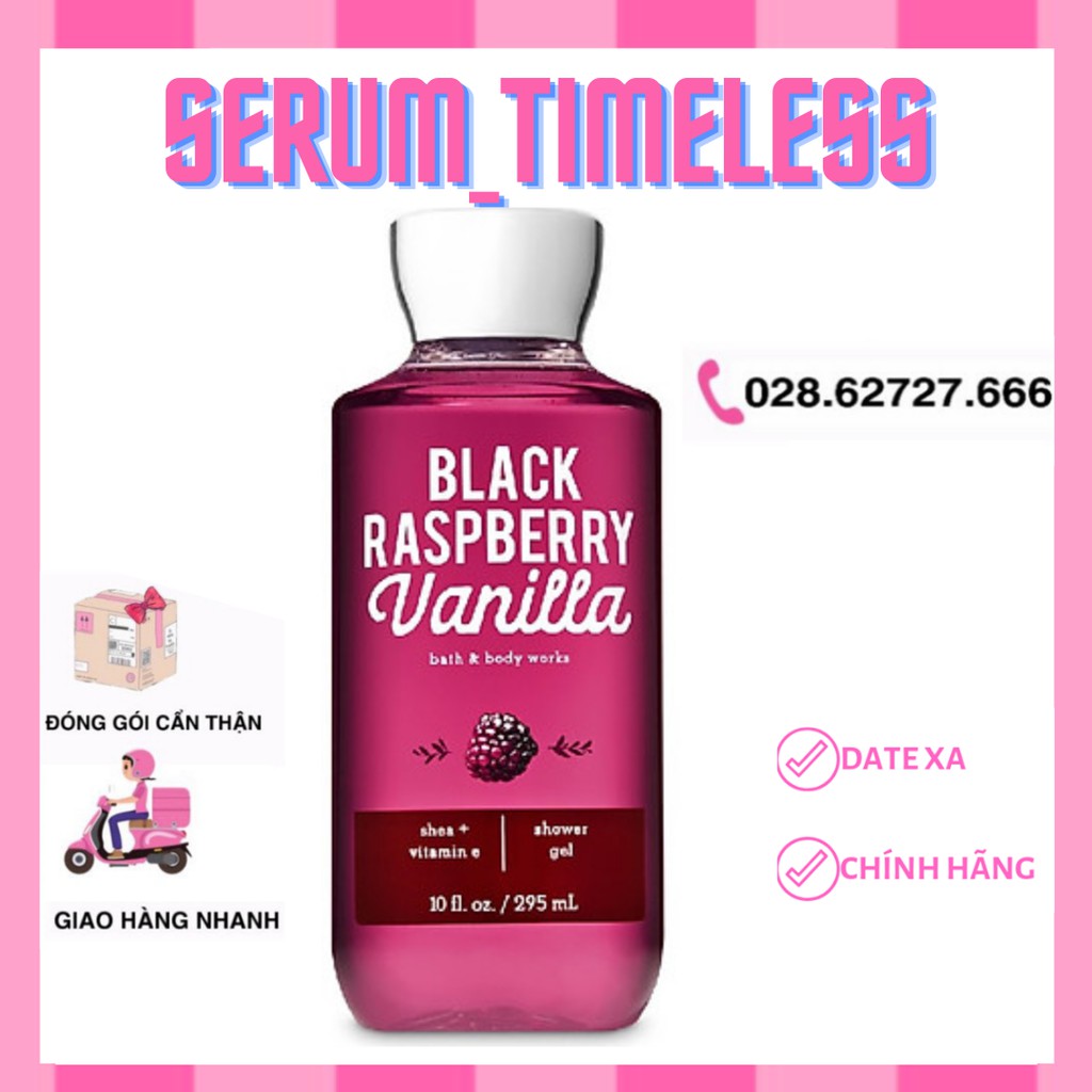 Sữa Tắm Toàn Thân Bath & Body Works - Black Raspberry Vanilla Shower Gel (295ml)