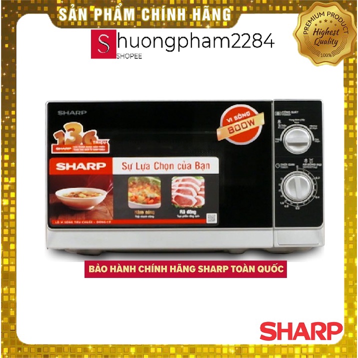 Lò vi sóng Sharp dung tích 20L không nướng R-205VN - Hàng chính hãng