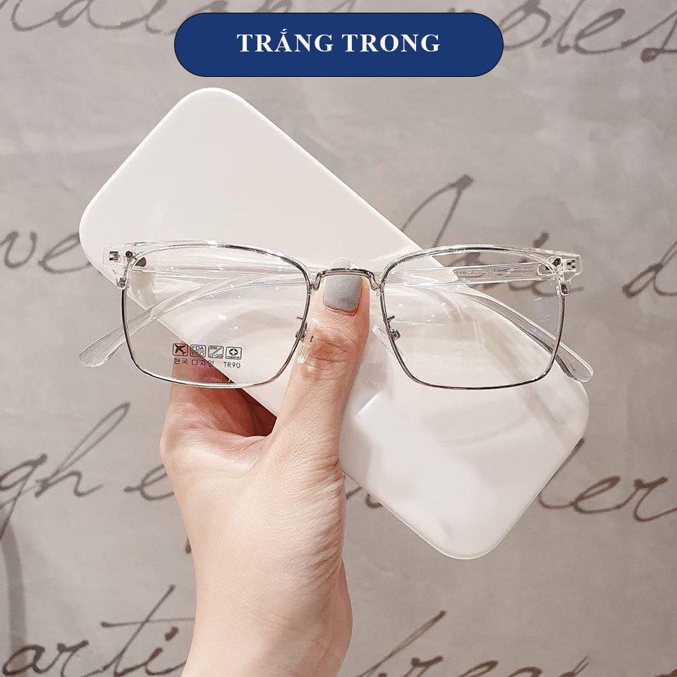 Gọng kính cận nam nữ 2723 dáng vuông thời trang phong cách trẻ trung năng động - có thể thay tròng kính cận loạn