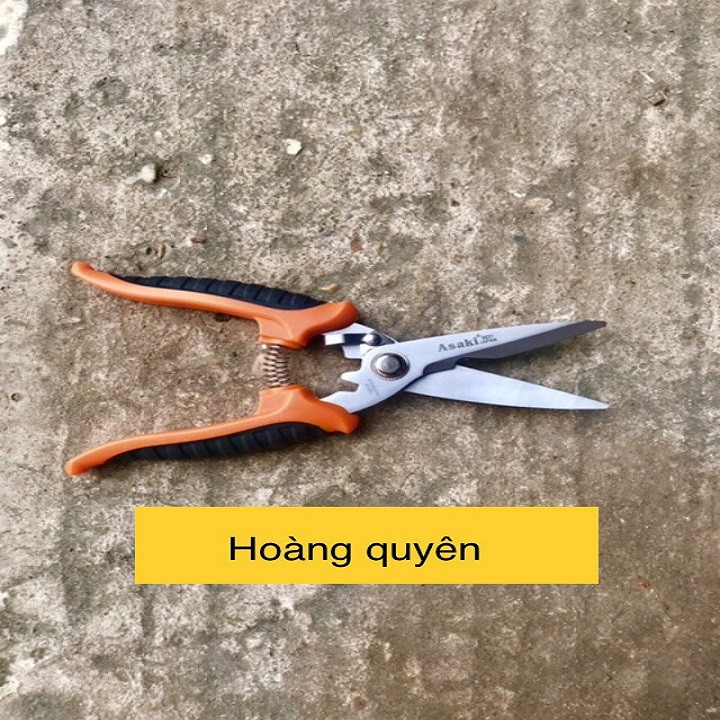 Kéo cắt cành, cắt dây điện lưỡi inox Asaki nhật bản Ak-8631