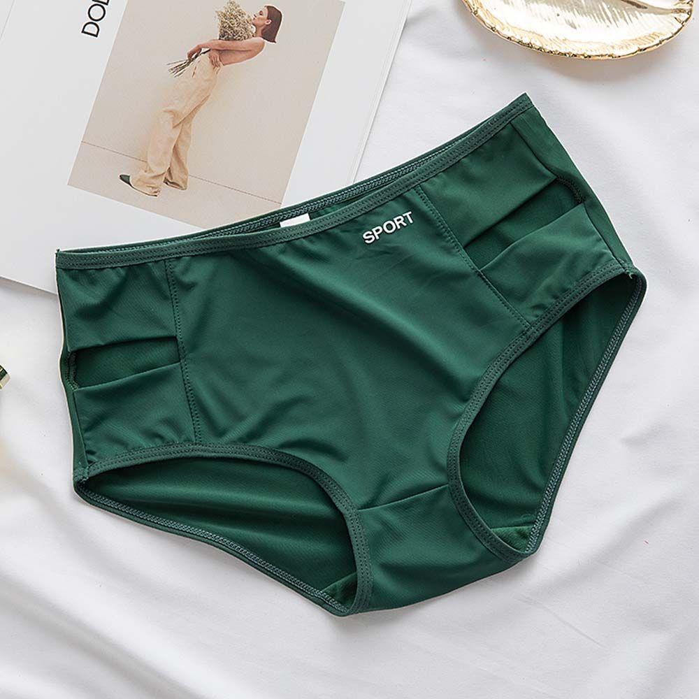 OCEANMAP Quần Lót Thể Thao Không Đường May Lưng Vừa Màu Sắc Ngọt Ngào Phong Cách Hàn Quốc Cho Nữ