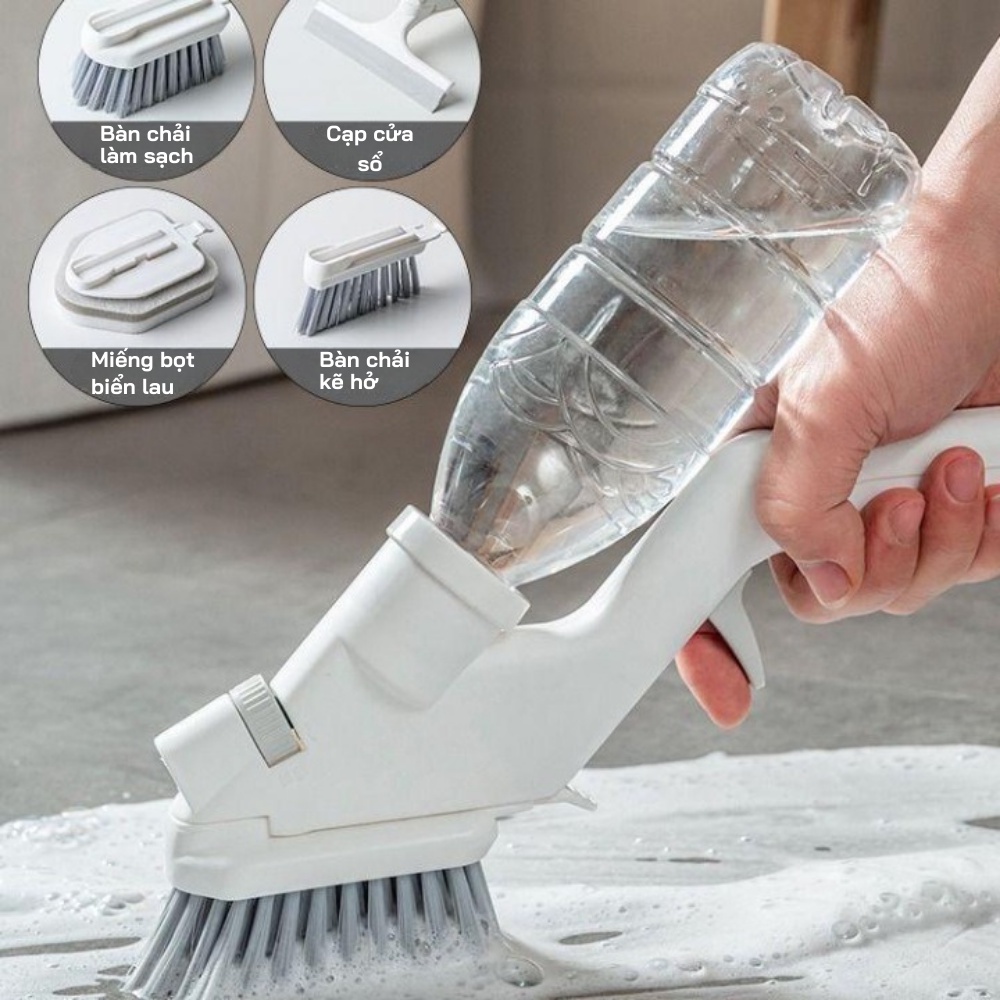Chổi Cọ Nhà Bếp, Cửa Kính, Bồn Cầu, Nhà Vệ Sinh Đa Năng Có Hộp Đựng Nước Siêu Tiện Lợi