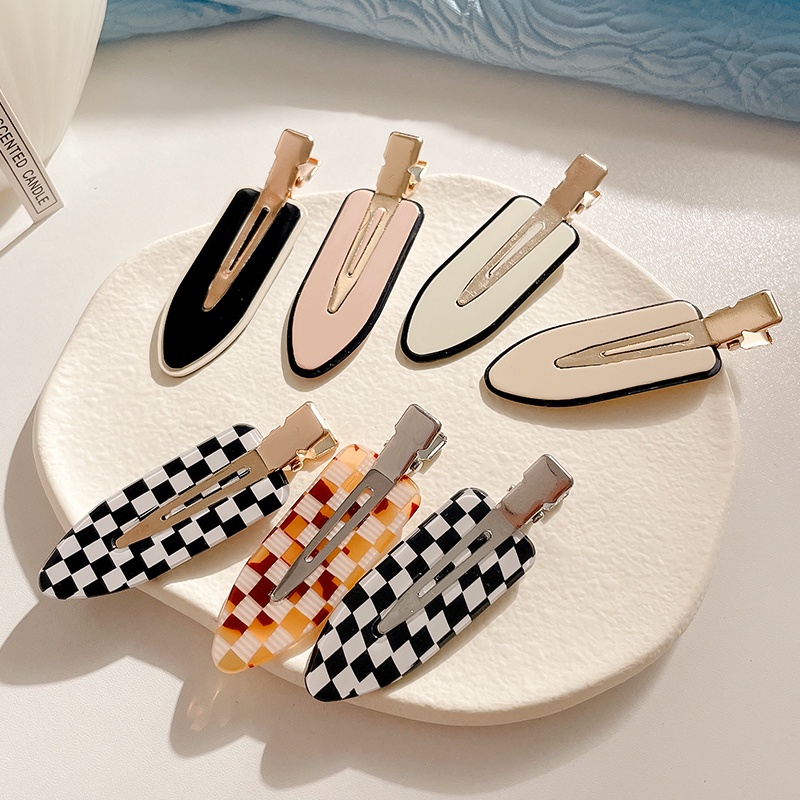 Kẹp tóc mái không đường may thời trang mới (hai mảnh)