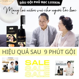 Dầu gội phủ bạc luxkin thảo dược đen tóc không hóa chất không xot không hại da đầu giữ mầu bền lâu