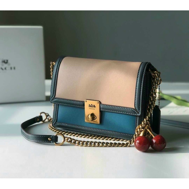 🆘RẺ NHẤT SHOPEE🆘 TÚI COACH HUTTON PHỐI XANH