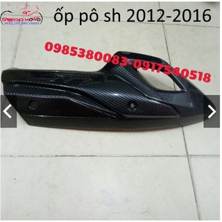 Ốp Pô sơn carbon cho SH 2012-2019