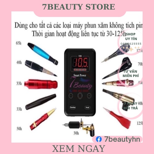 Nguồn Thông Minh Máy Xăm Tích Điện