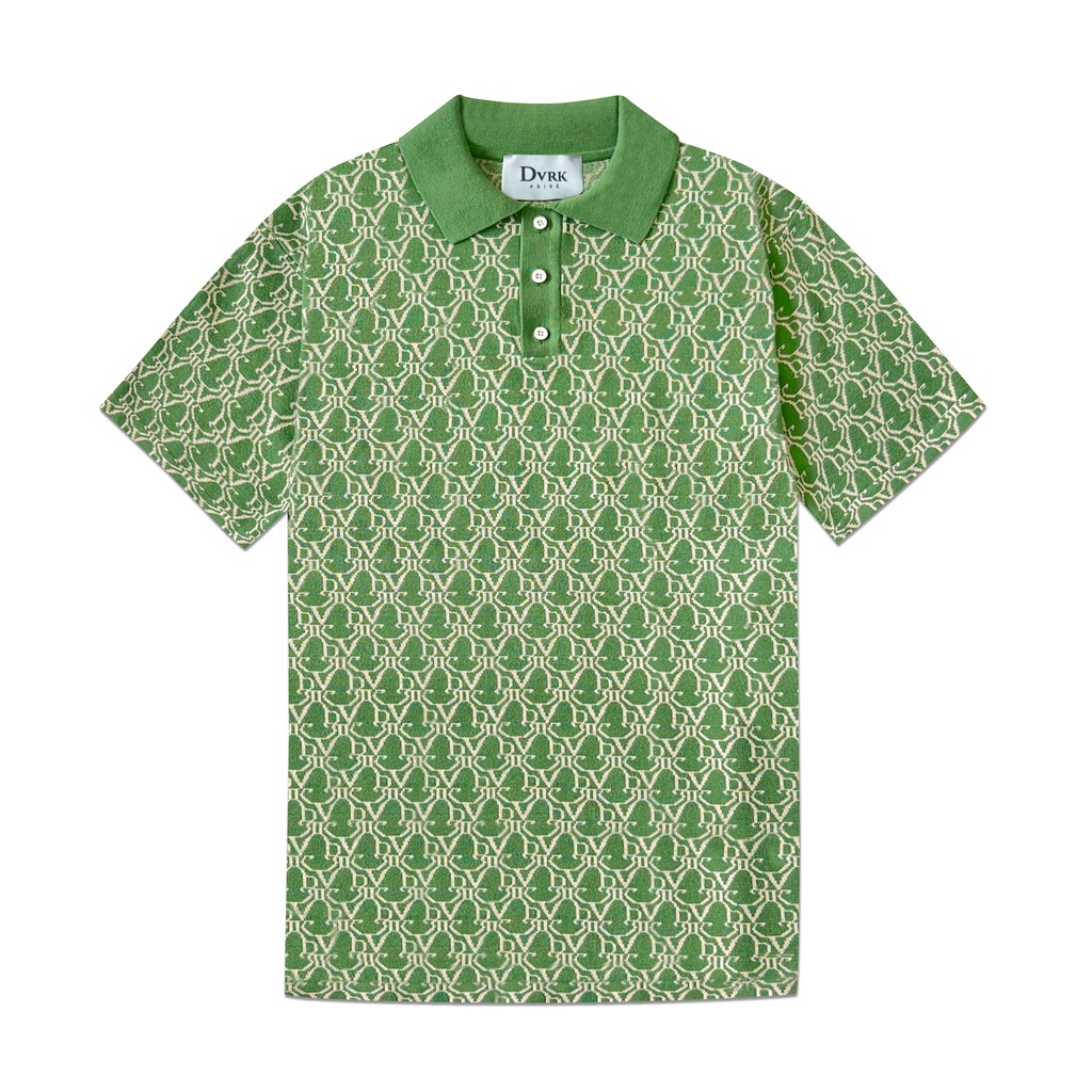 DVRK- Áo Polo Monogram Đen -DVRK-22SS
