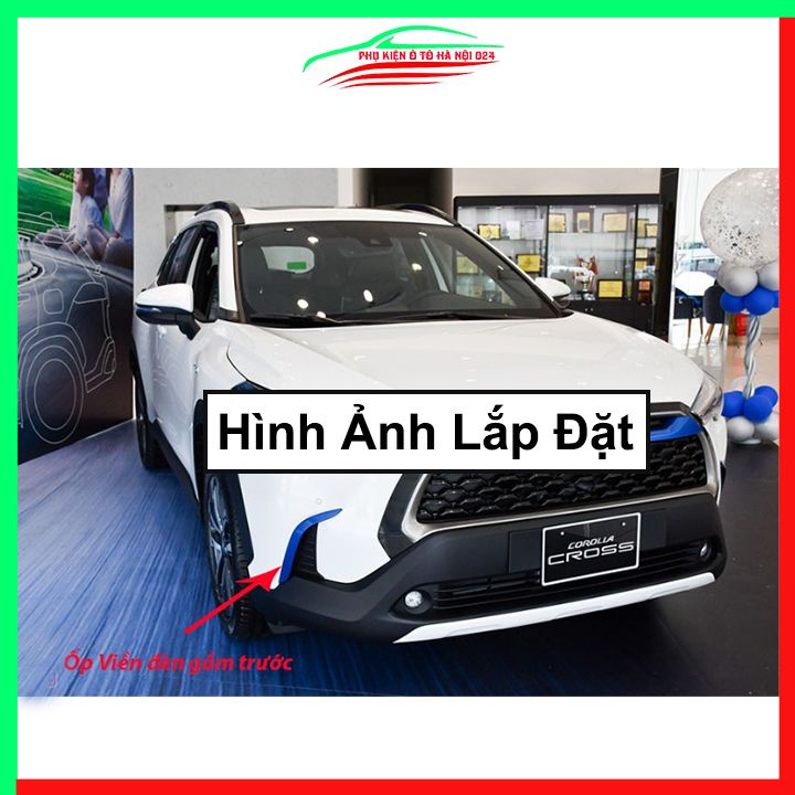 Ốp viền đèn gầm trước sau xe Cross 2020-2022 xanh mạ Crom chống trầy trang trí làm đẹp xe