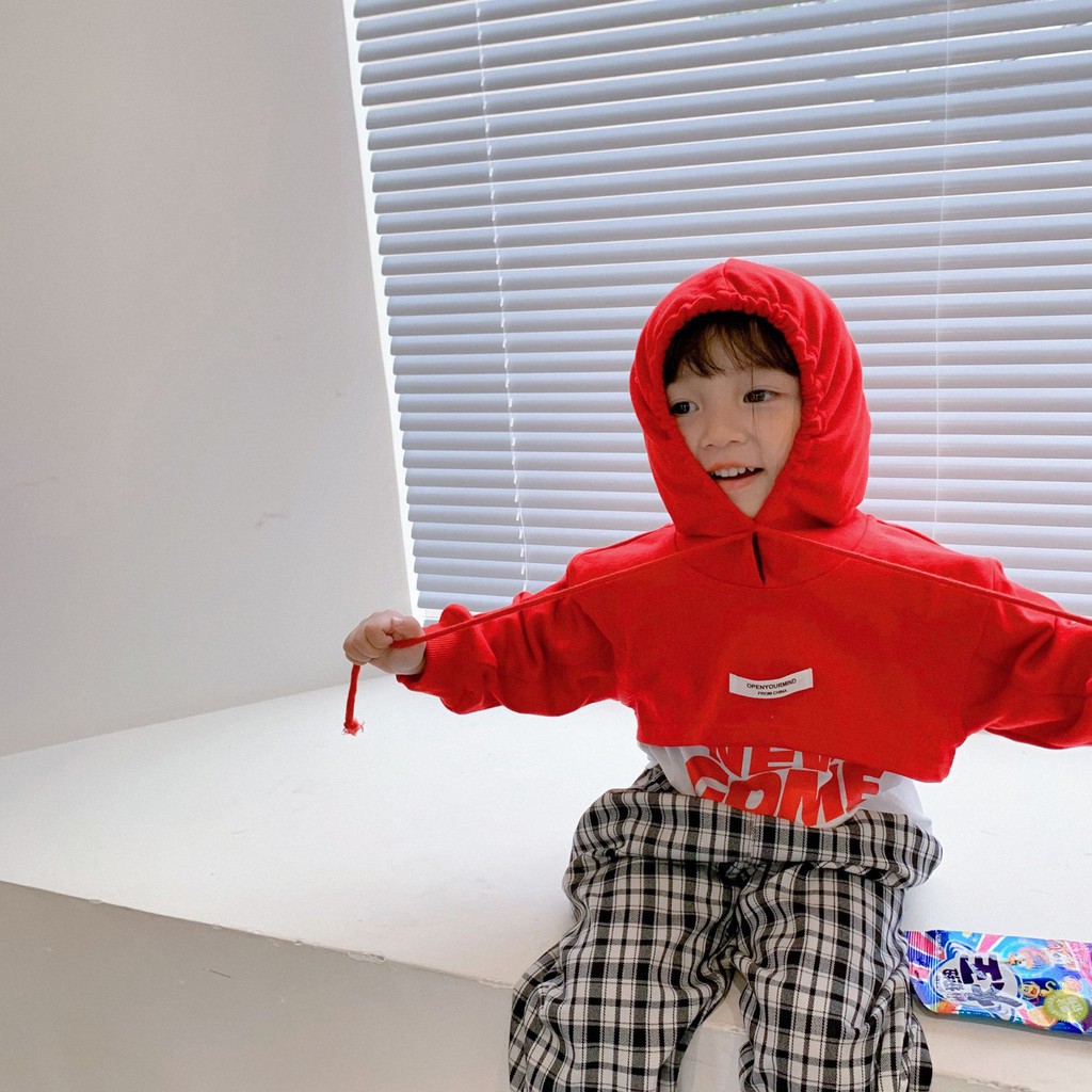 [A026] Áo hoodie lửng + áo phông sz 80-130