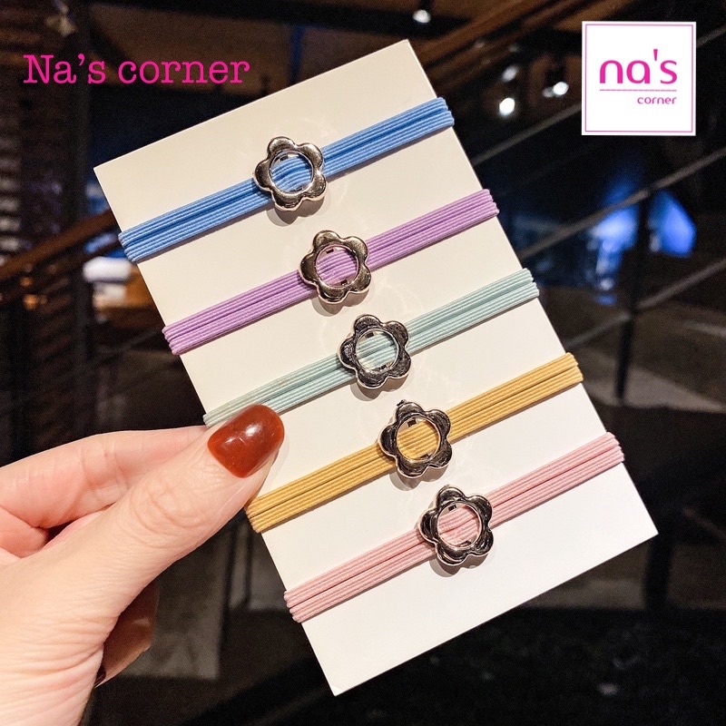 Thun chun buộc cột tóc kim loại