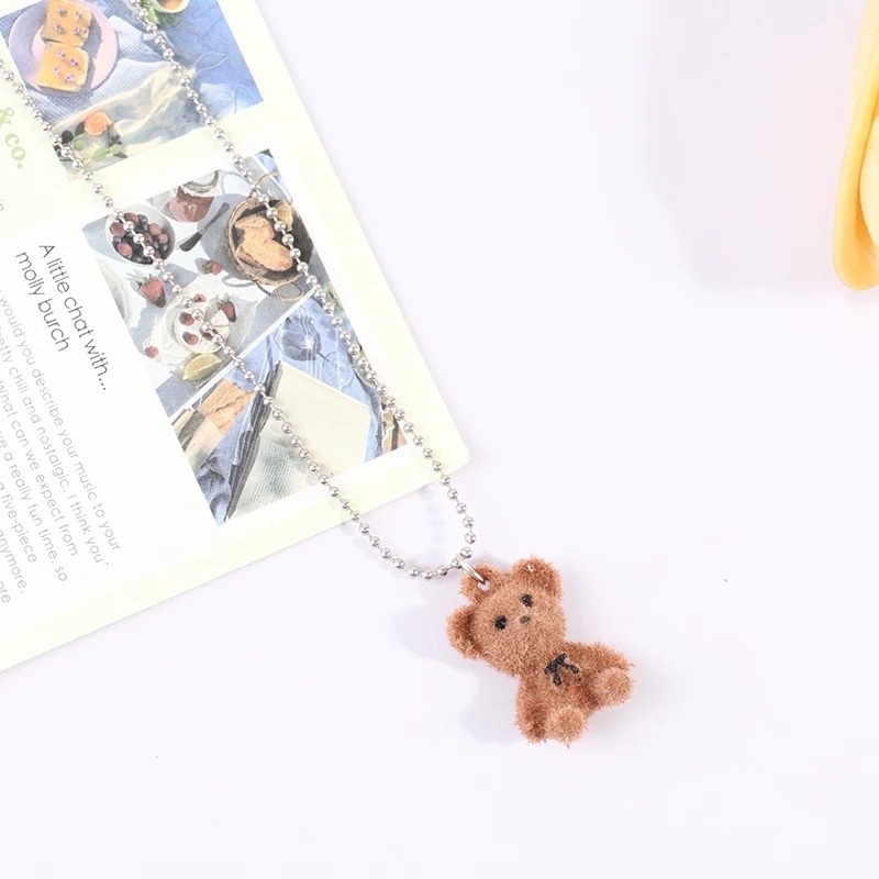 1 mặt Vòng cổ hình gấu nâu 3D dễ thương