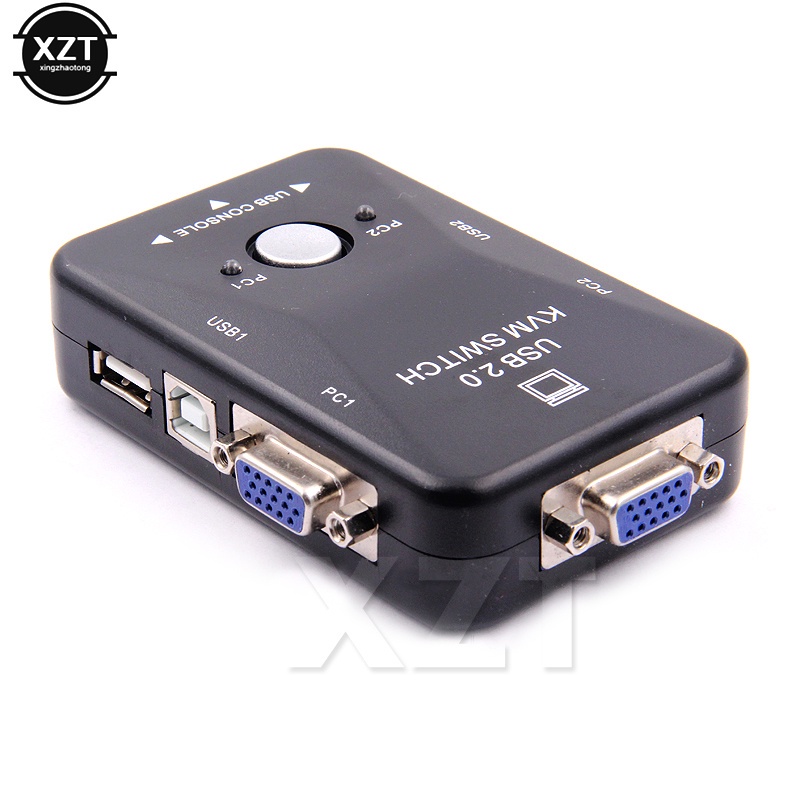 Công Tắc Chuyển Đổi USB KVM KVM 2 Cổng VGA SVGA USB 2.0 1920 * 1440 Mới