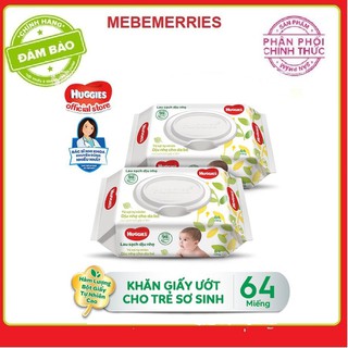Khăn ướt Huggies không mùi (64 miếng/gói)