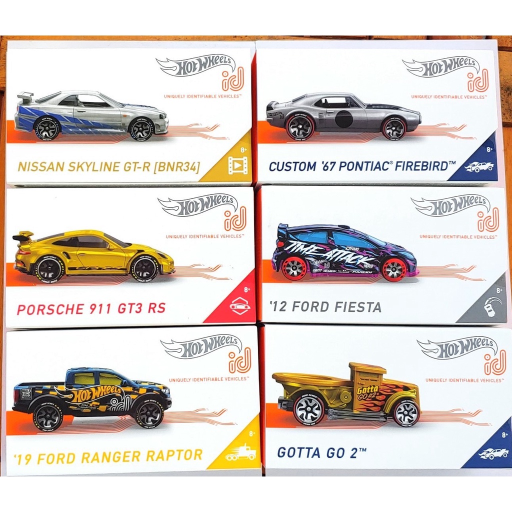 Xe mô hình tỉ lệ 1:64 Hot Wheels ID 2021 Nissan Skyline R34, Porsche 911 Gt3, Ford Raptor ...