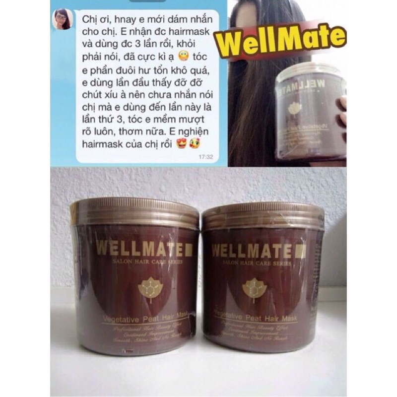 HẤP DẦU PHỤC HỒI TÓC KHÔ XƠ RONG BIỂN WELLMATE 1000ml