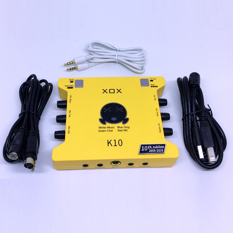 Bộ Combo livestream thu âm karaoke ALC280 +Sound card XOX K10 - Kèm phụ kiện kẹp micro, màng lọc, tai nghe, dây live ma1