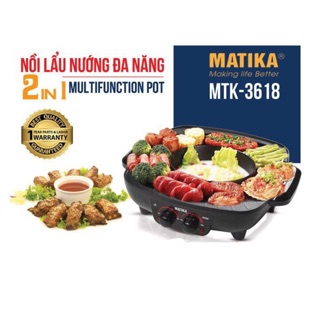 Lẩu nướng đa năng matika mtk 3618