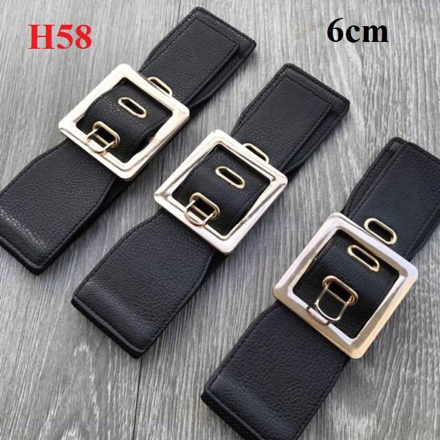Đai váy belt KIM LỖ VUÔNG 6cm H58