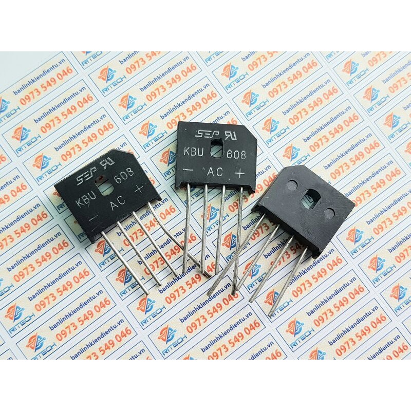 [Combo 5 con] KBU608, KBU608G diode cầu 6A/800V