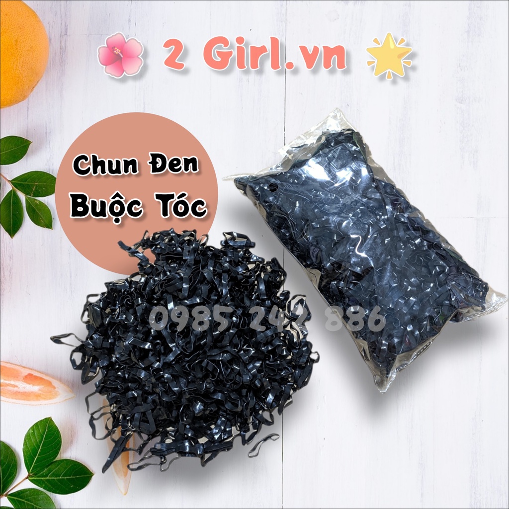 Chun Buộc Tóc Màu Đen [Gói 100g]