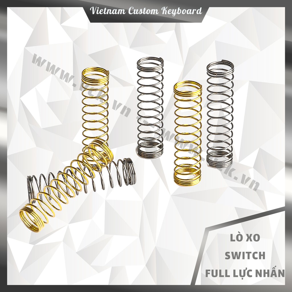 16 Loại Lò Xo Switch Full Lực Nhấn | Gold Springs | Silver Springs | Lò Xo Bàn Phím Cơ | VCK