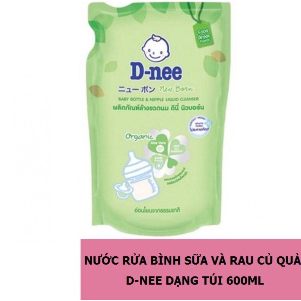 Nước rửa bình sữa Cho Bé, Nước Rửa Bình Dnee Loại Bịch 600ml