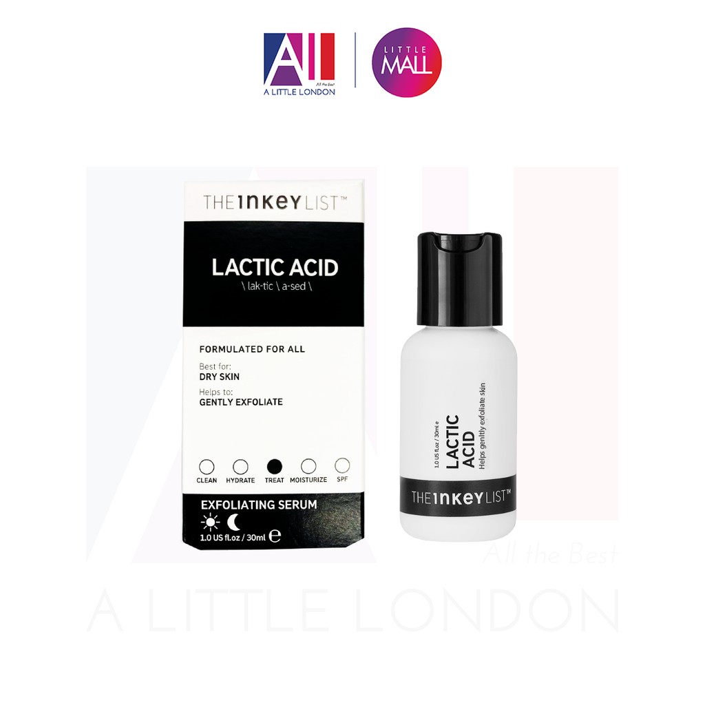 [TOP 1 SHOPEE] Tẩy tế bào chết AHA The INKEY List Lactic Acid Exfoliant 30ml (Bill Anh)