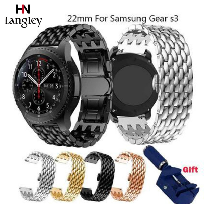Dây đeo thép không gỉ thay thế cho đồng hồ Samsung Gear S2 /S3 20mm/22mm Galaxy Watch 42mm 46mm Huawei Watch 2 Pro/ GT