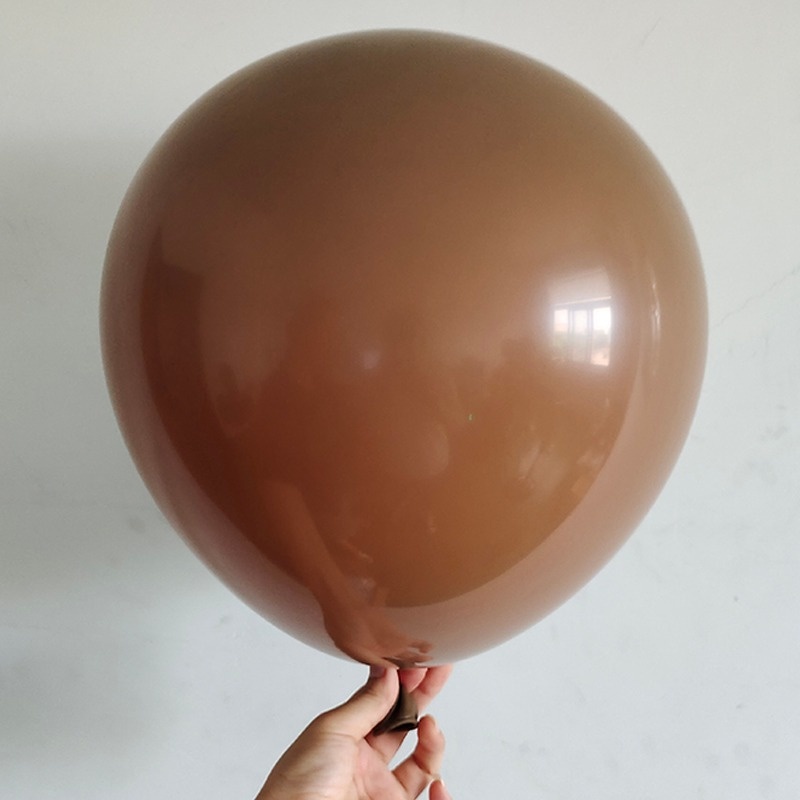 Set 50 Bong Bóng Cao Su Màu Nâu Vàng Phong Cách Retro Trang Trí Sự Kiện