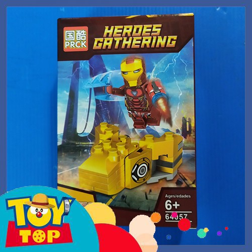 [Một hộp] Non lego đồ chơi xếp hình siêu anh hùng Captain, Iron Man, Thor, Ant-Man.... siêu anh hùng Marvel PRCK 64057