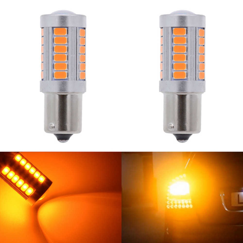 Bóng đèn LED tín hiệu công suất cao 33SMD P21W 1156 BA15s 1157 BAY15D chất lượng cao cho xe hơi