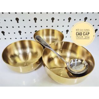 Trọn bộ tô chén vàng Zebra gồm 2 chén 12cm và 1 chén 14cm