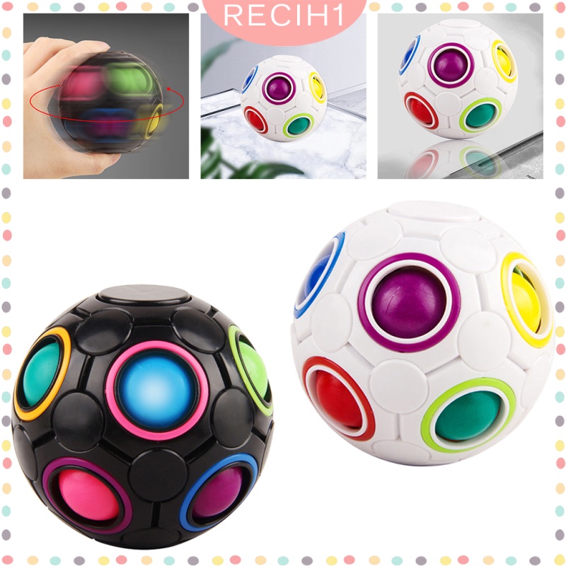 Rainbow Puzzle Ball 3D Fun  Brain Teaser Game Kids Educational Learning Anti Anxiety Toy