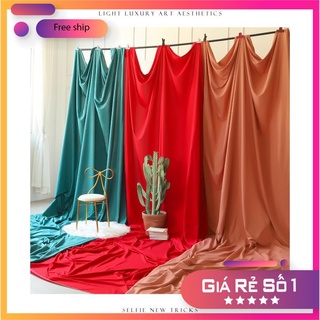 Phông nền cỡ lớn phông chụp ảnh vải trơn chụp Lookbook hoặc livestream khổ lớn (Tặng 4 móc treo)