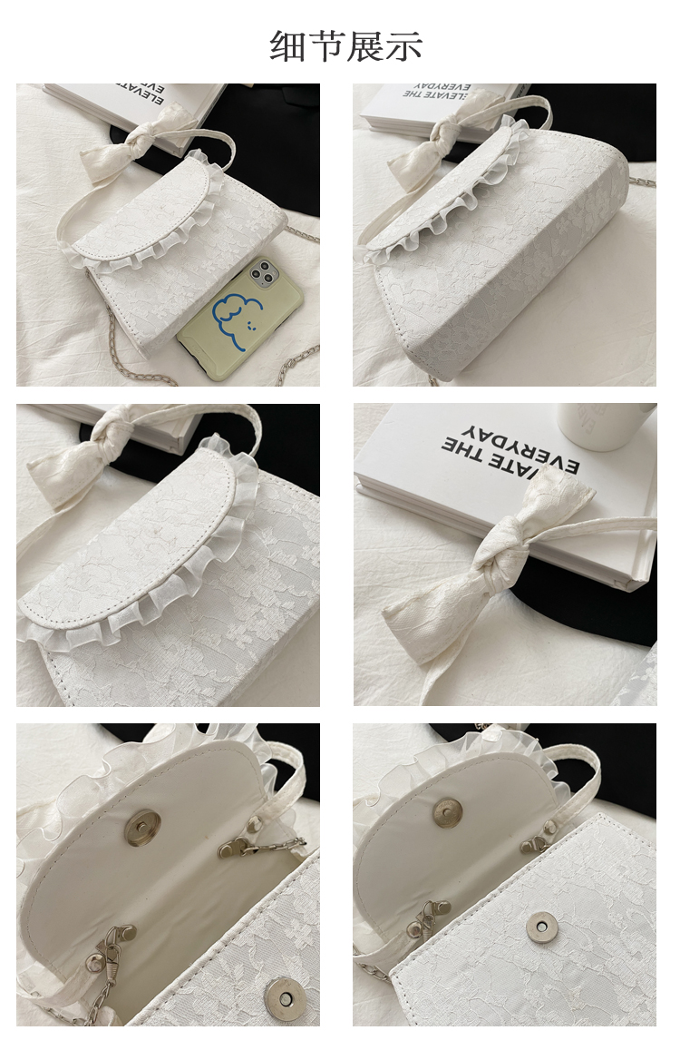 Túi Đeo Chéo JASMIN NOIR Kiểu Vuông Phối Dưới Dây Mỏng Thời Trang Cho Nữ