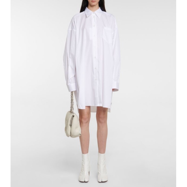 Đầm sơ mi trắng dáng dài oversized VNXK women white shirt dress form suông oversize midi xuất khẩu dư xịn