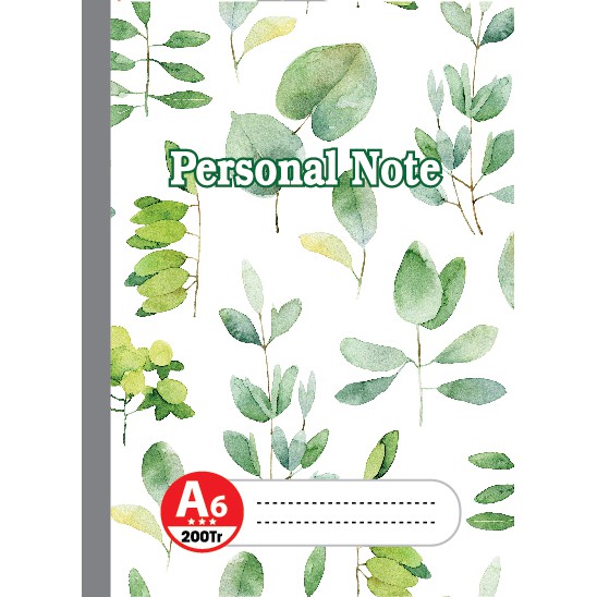 HẢI TIẾN  Sổ may gáy A5, A6 Hải Tiến - Personal Note (200 trang) Lốc 5 quyển