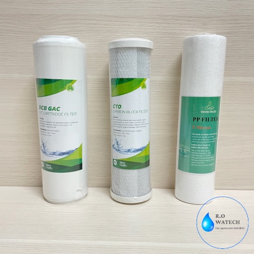 Bộ 3 lõi PP , GAC , CTO . Bộ 3 lõi số 1,2,3 trong máy lọc nước