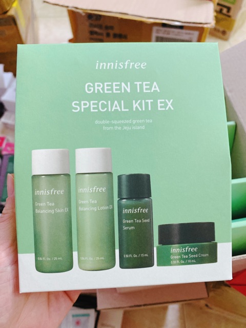 BỘ DƯỠNG DA MINI TRÀ XANH INNISFREE GREEN TEA SPECIAL KIT EX