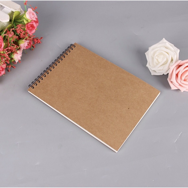 sổ ký hoạ, sổ vẽ màu nước, sketchbook gáy xoắn A6 160gsm