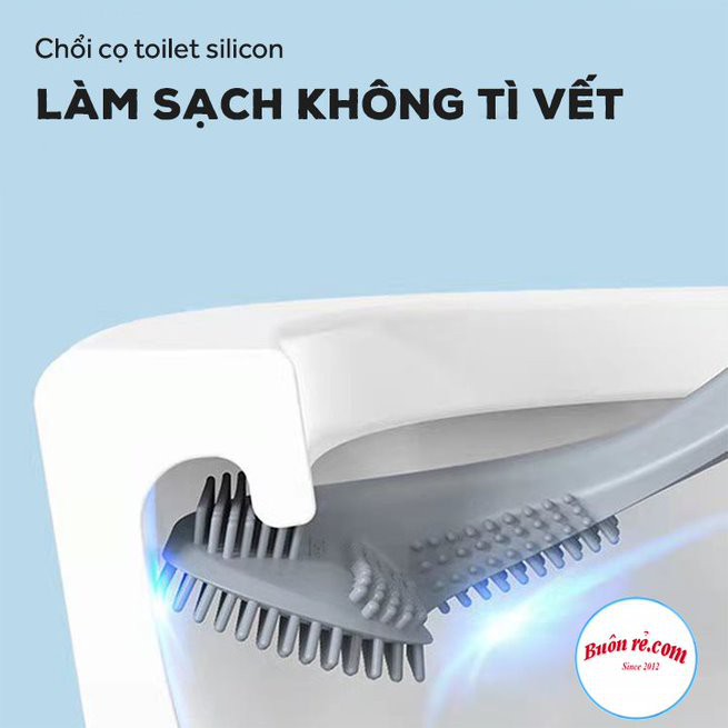 Chổi cọ bồn cầu TẶNG KÈM móc dính bằng silicon hình gậy đánh GOLF thông minh, nhỏ gọn 01460