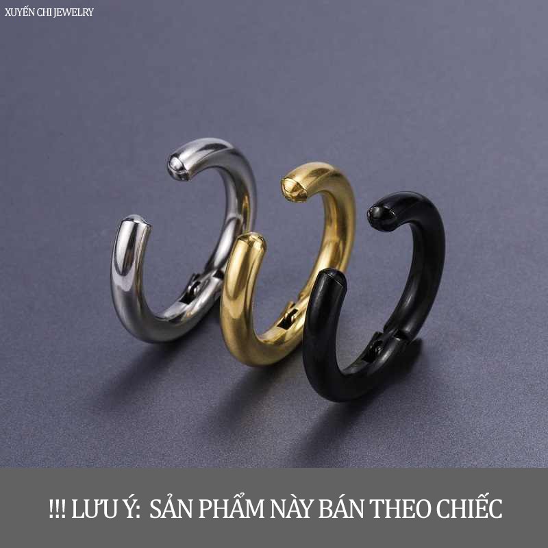 Khuyên Tai Kẹp Tròn Cho Nam Không Cần Bấm Lỗ NoBrandUnisex