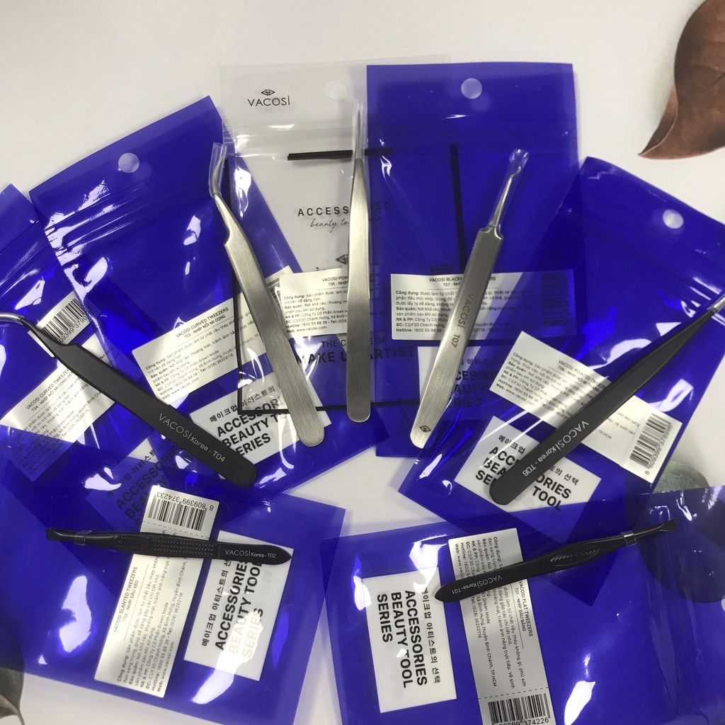 Nhíp Vacosi Các loại T01/T02/T03/T04/T05/T06/T07 | Nhíp gắp mụn|Nhíp nối mi|Cây nhíp