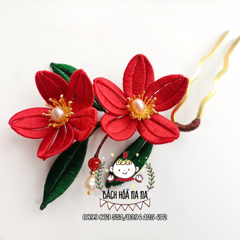 DIY / Bộ Kit Bạn tự làm Hoa cuốn chỉ- Triền hoa cuốn chỉ - Trâm cài cổ trang- làm hoa quấn chỉ handmade - Bách hóa na na