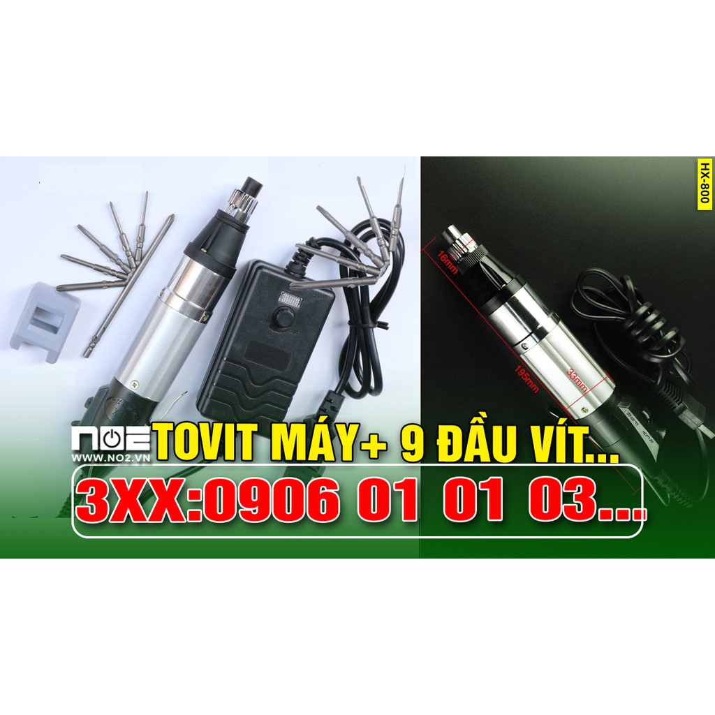Tô Vít điện HK 800 có chức năng hãm, vặn xuôi vặn ngược 9 đầu vít 399k