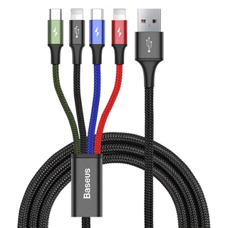 Dây Baseus sạc nhanh 4 in 1 (2 chân iphone-1 micro-1type)