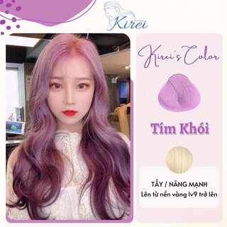 Thuốc nhuộm tóc màu TÍM KHÓI kèm tẩy tóc Kirei Hair, KireiHair, KIREIHAIR